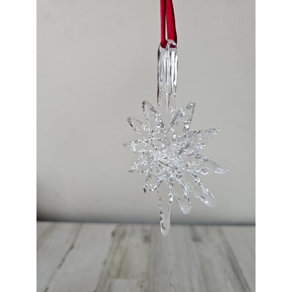 Waterford 2013 snowstar Crystal snowflake annual ornament Xmas tree unique - Picture 3 of 9